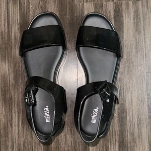 Melissa Sandals, Blk, Women’s size 6